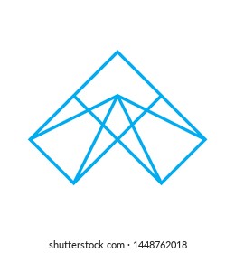 Geometric Arrow Space Business Company Vector Logo Design