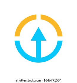 Geometric Arrow Space Business Company Vector Logo Design