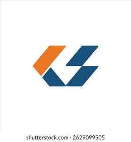 Geometric arrows form an abstract letter "K" and geometric lightning forms an abstract letter "S"