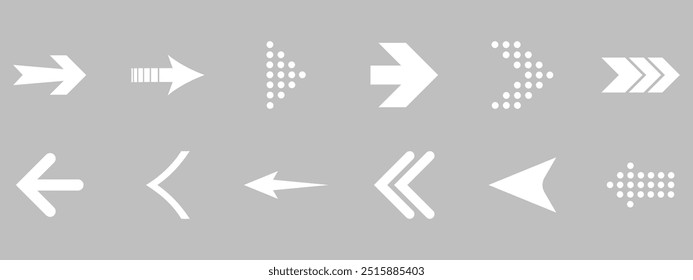 Conjunto de forma de icono de flechas geométricas