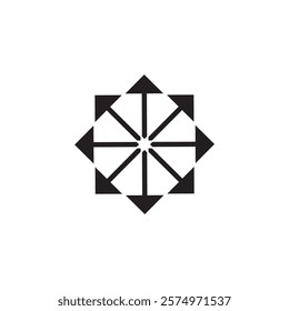 geometric arrows symbol vector logo icon