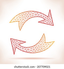 Geometric arrows. For web or print design.