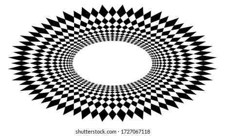 geometric art abstract black white for background, art line black white spiral optical for hypnotic wallpaper, geometry polygonal pattern with connected graphic line, optical graphic distorted wavy