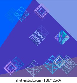 Geometric art background with abstract rhombus