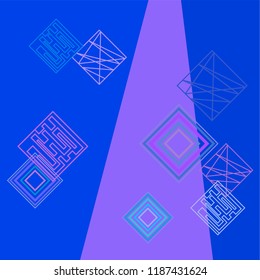 Geometric art background with abstract rhombus