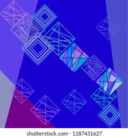 Geometric art background with abstract rhombus