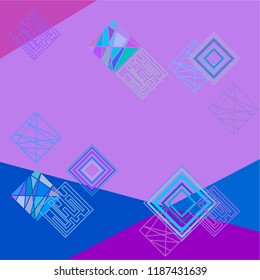 Geometric art background with abstract rhombus