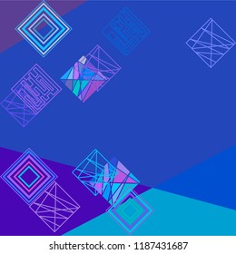Geometric art background with abstract rhombus