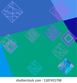 Geometric art background with abstract rhombus