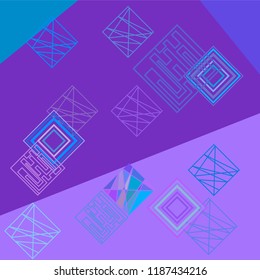 Geometric art background with abstract rhombus
