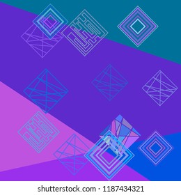 Geometric art background with abstract rhombus