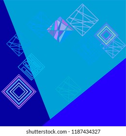 Geometric art background with abstract rhombus