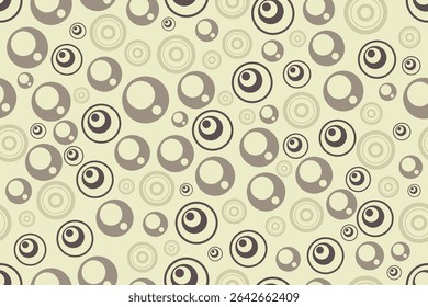 Geometrische kunst achtergrond met abstracte ringen tracery naadloze patronen in warme tinten