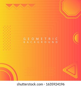 Geometric art background modern shape element with space for text. vector illustration.