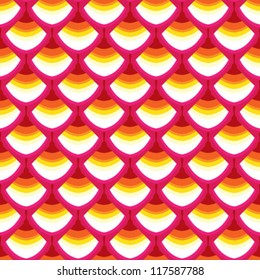 geometric art deco modern futuristic pattern, elegant Christmas wrapping paper or card background in red and gold yellow, seamless vector background image