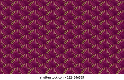Geometric Art Deco Pattern flowers design. Abstract vector illustration colorful floral background, banner template Japanese style 