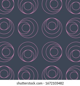 Patrón Art Déco Geométrico. Círculos retro. Vector EPS 10.