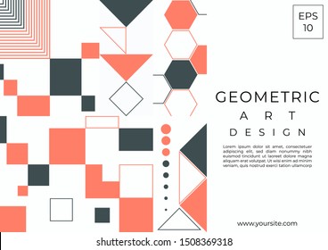 Geometric art design modern element shape with space for your text. vector illustration