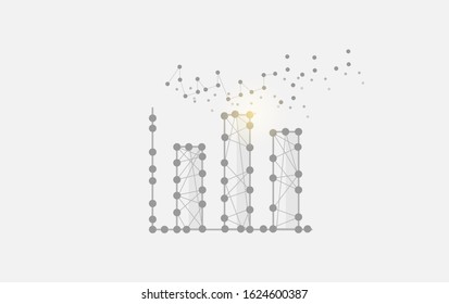 Geometric art line and dot of chart vector background eps 10