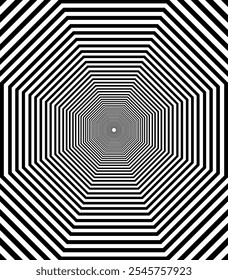 geometric art pattern background, stripe line with monochrome black and white color design.
