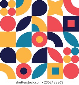 Geometric art poster with a simple shape. Abstract vector pattern design in Scandinavian style for a web banner.