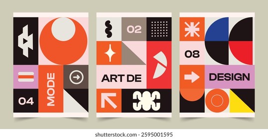 Geometric Art Posters, Art posters. geometric shapes. Abstract. Set of vector illustration