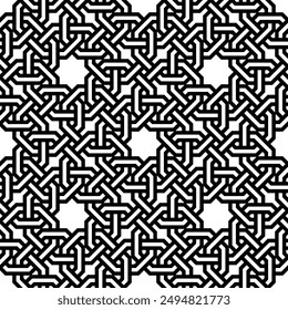 Geometric Art of Repeating Arabian pattern. Arabic Star shapes Seamless patterns of printable vector.