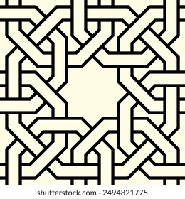 In: Geometric Art of Repeating Arabian Pattern. Arabischer Stern Formen Nahtlose Muster der druckbaren Vektorgrafik.