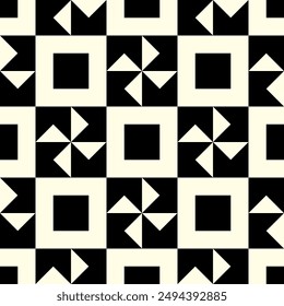 Geometric Art of Repeating pattern. Interlocking shapes Seamless patterns of printable vector.