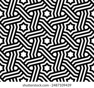 Geometric Art of Repeating pattern of printable vector. Interlocking Shapes repeated patterns wallpaper.