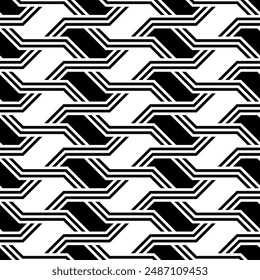 Geometric Art of Repeating pattern of printable vector. Interlocking Shapes repeated patterns wallpaper.