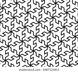Geometric Art of Repeating pattern of printable vector. Interlocking Shapes repeated patterns wallpaper.
