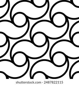 Geometric Art of Repeating pattern of printable vector. Interlocking Shapes repeated patterns wallpaper.