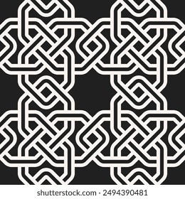 Geometric Art of Repeating patterns. Celtic knot Seamless pattern of printable vector.