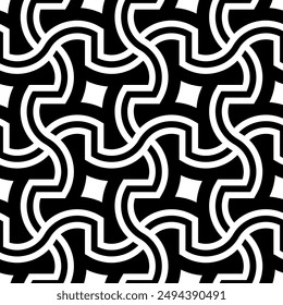 Geometric Art of Repeating patterns. Celtic knot Seamless pattern of printable vector.