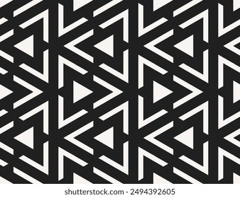 Geometric Art of Repeating patterns. Interlocking shapes Seamless pattern of printable vector.