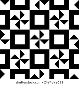 Geometric Art of Repeating patterns. Interlocking shapes Seamless pattern of printable vector.