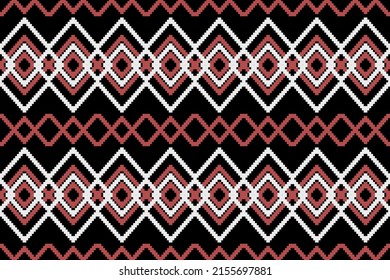 Diseño de patrones sin costura de arte geométrico para fondo de decoración, alfombra, papel pintado, ropa, envoltura, batik, tela, ilustración vectorial. Estilo negro marrón blanco, forma cardíaca moderna, cuadrada,