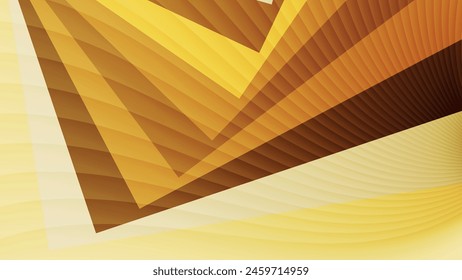 Geometric art wallpaper in yellow-brown tones. An excellent background for designing pages on social networks, posters, presentations, outdoor advertising and your other projects. Vector.