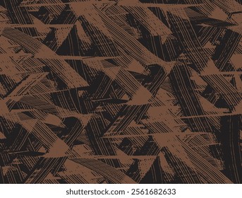 geometric artistic art  seamless vector floral pattern. brown beige white cream colors background. hand drawn illustration.