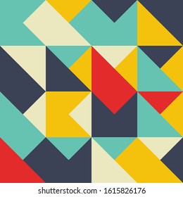 Geometric artwork design with simple shapes and figures. Abstract pattern graphics with geometrical forms and elements. Perfect for web banner, business presentation, branding package, fabric print.