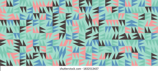Diseño de arte geométrico con formas y figuras simples. Gráficos de patrones abstractos con formas y elementos geométricos. Perfecto para banner web, presentación de negocios, paquete de marca, impresión de tela.