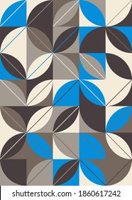 Geometrisches Kunstwerk mit einfachen Formen und Figuren. Abstrakte Mustergrafiken mit geometrischen Formen und Elementen. Perfekt für Web-Banner, Business-Präsentation, Branding-Paket, Stoffdruck.