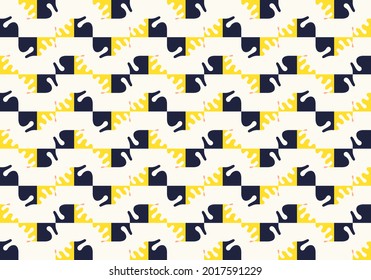 Geometric artwork design with simple shapes and figures. Abstract pattern graphics with geometrical forms and elements. Perfect for web banner, business presentation, branding package, fabric print.