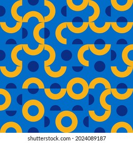 Geometrisches Kunstwerk mit einfachen Formen und Figuren. Abstrakte Mustergrafiken mit geometrischen Formen und Elementen. Perfekt für Web-Banner, Business-Präsentation, Branding-Paket, Stoffdruck.
