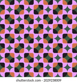 Geometric artwork design with simple shapes and figures. Abstract pattern graphics with geometrical forms and elements. Perfect for web banner, business presentation, branding package, fabric print.