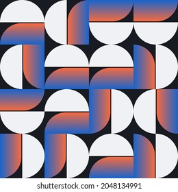 Geometric artwork design with simple shapes and figures. Abstract pattern graphics with geometrical forms and elements. Perfect for web banner, business presentation, branding package, fabric print.