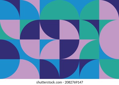 Geometric artwork design with simple shapes and figures. Abstract Bauhaus pattern graphic forms and elements. Perfect for web banner, business presentation, branding package, fabric print.