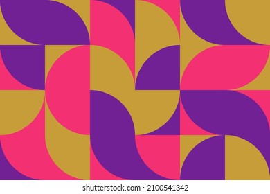 Geometric artwork design with simple shapes and figures. Abstract Bauhaus pattern graphic forms and elements. Perfect for web banner, business presentation, branding package, fabric print.