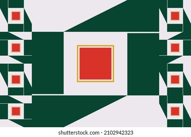 Geometrisches Kunstwerk mit einfachen Formen und Figuren. Abstrakte Mustergrafiken mit geometrischen Formen und Elementen. Perfekt für Web-Banner, Business-Präsentation, Branding-Paket, Stoffdruck.